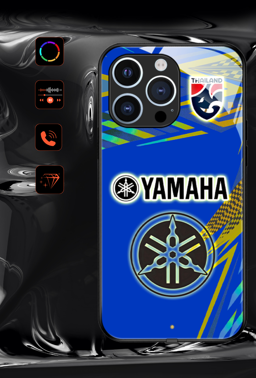 LED Light-Up iPhone Case- Yamaha Bleue