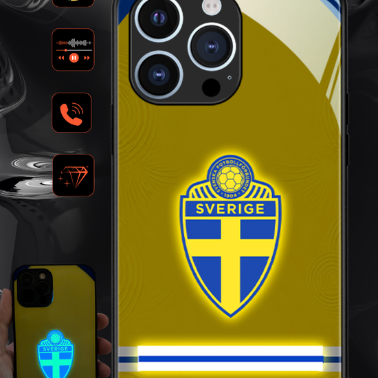 LED Light-Up iPhone Case - Sweden World Cup Jerseys