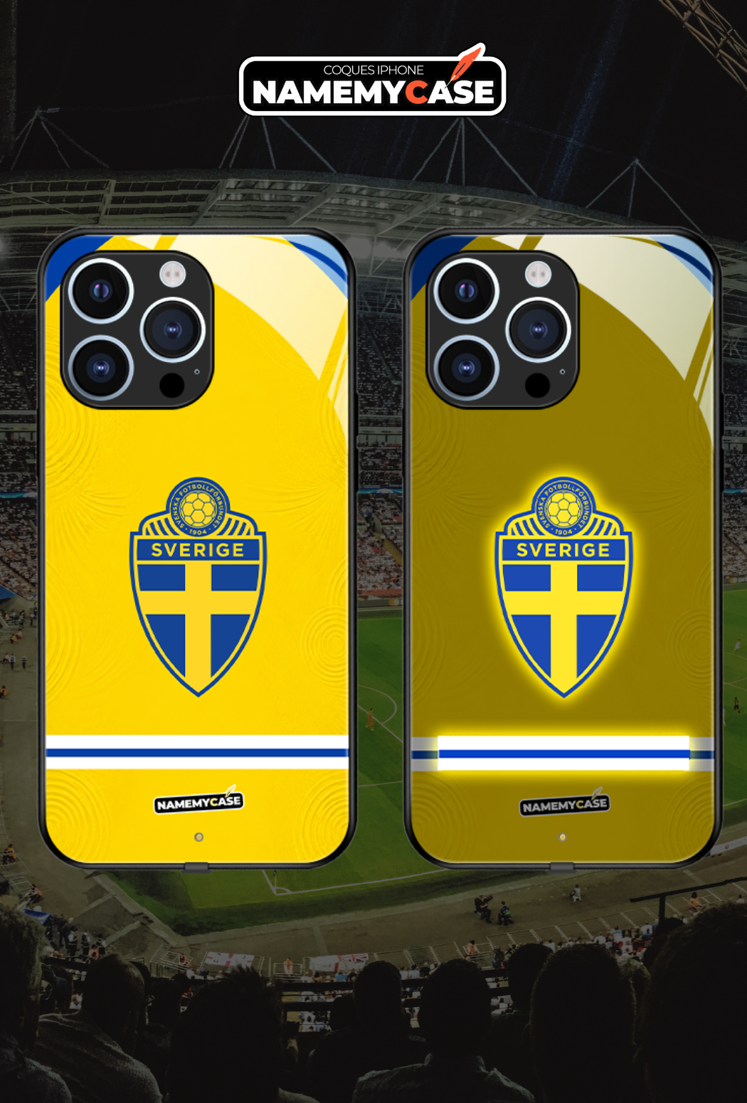 LED Light-Up iPhone Case - Sweden World Cup Jerseys
