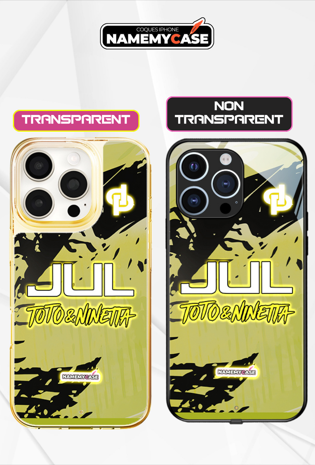 LED Light-Up iPhone Case- JUL Yellow