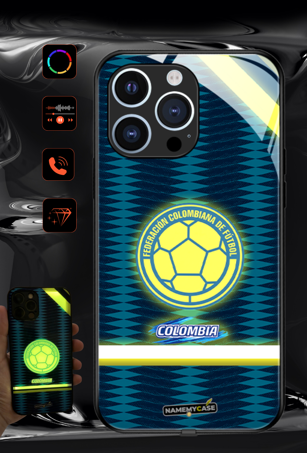 LED Light-Up iPhone Case - Colombia World Cup Jerseys
