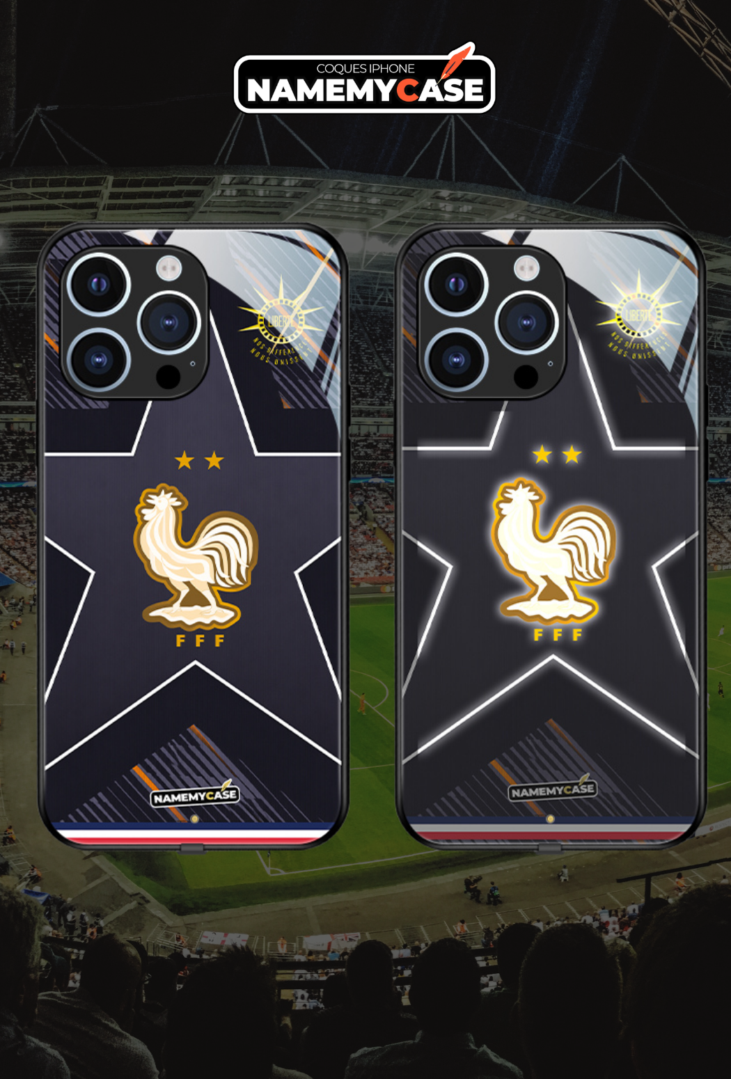 LED Light-Up iPhone Case - France Stadium World Cup Jerseys