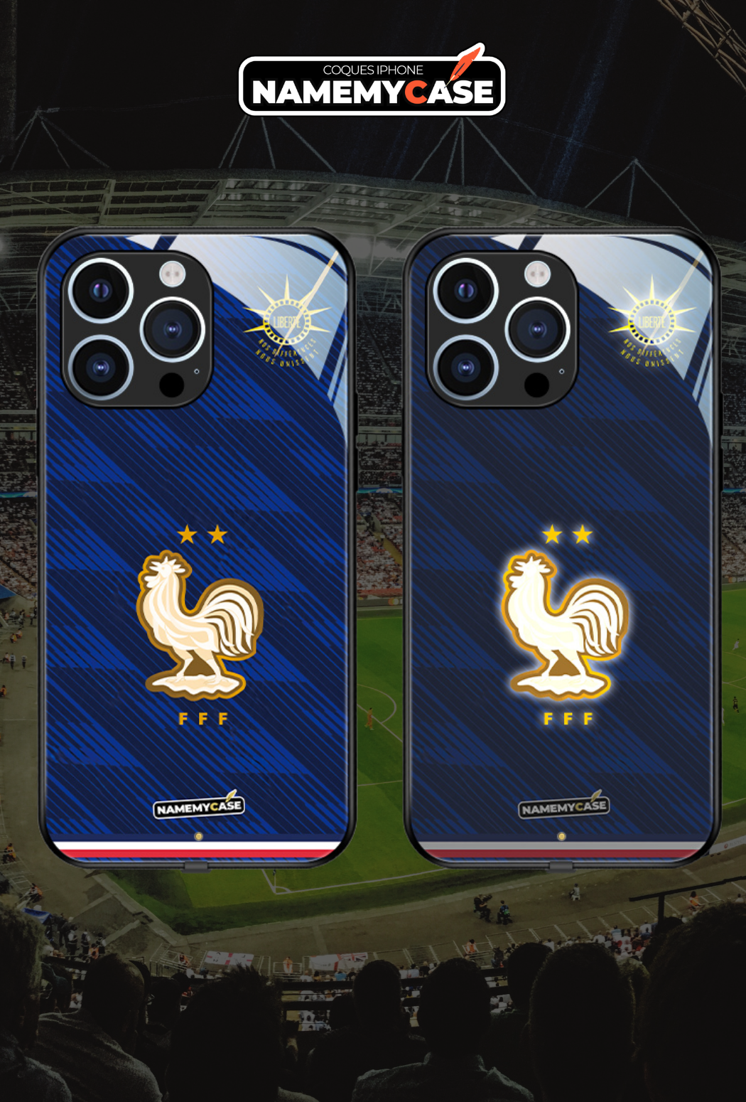 LED Light-Up iPhone Case - France Home World Cup Jerseys