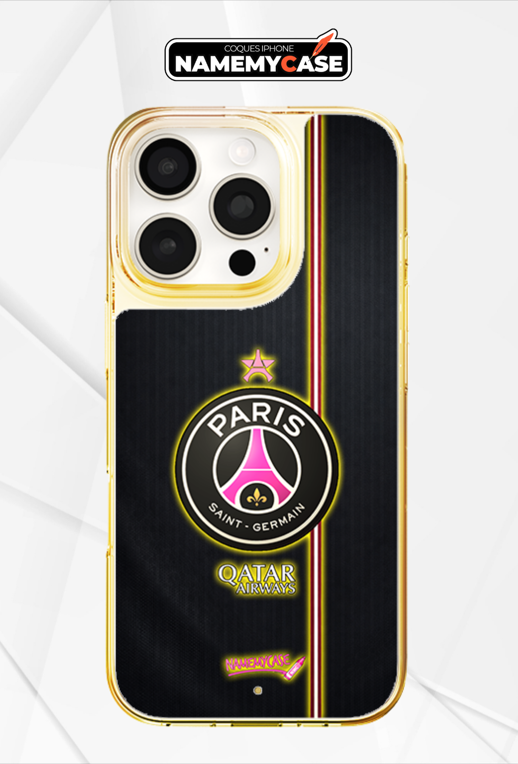 LED Light-Up iPhone Case- PSG Pink