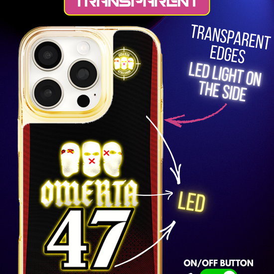 LED Light-Up iPhone Case- Omerta Black