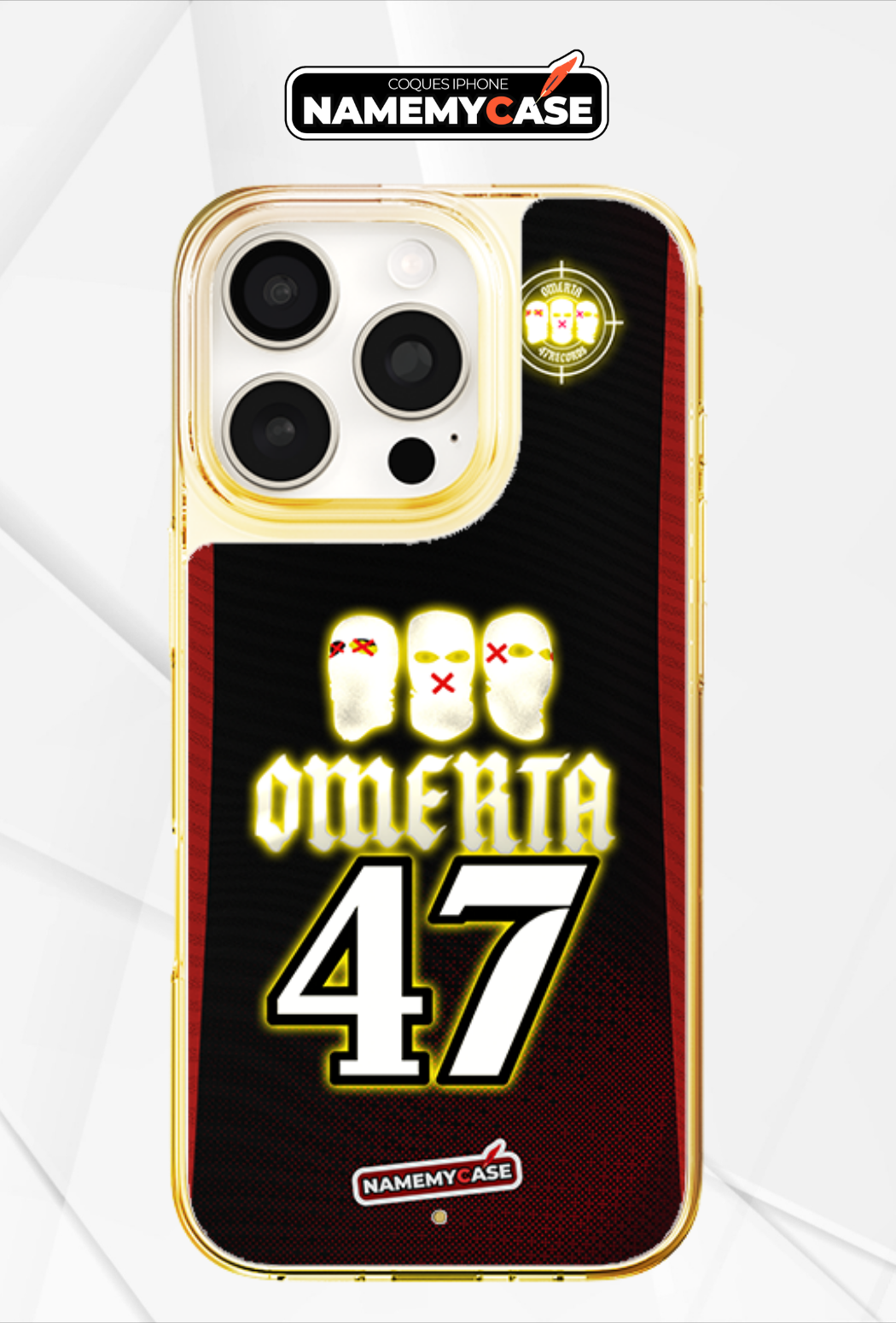 LED Light-Up iPhone Case- Omerta Black