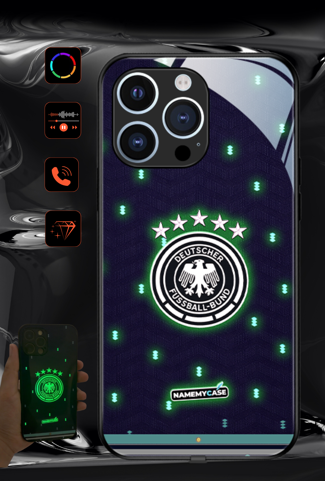 LED Light-Up iPhone Case - World Cup Jersey Germany