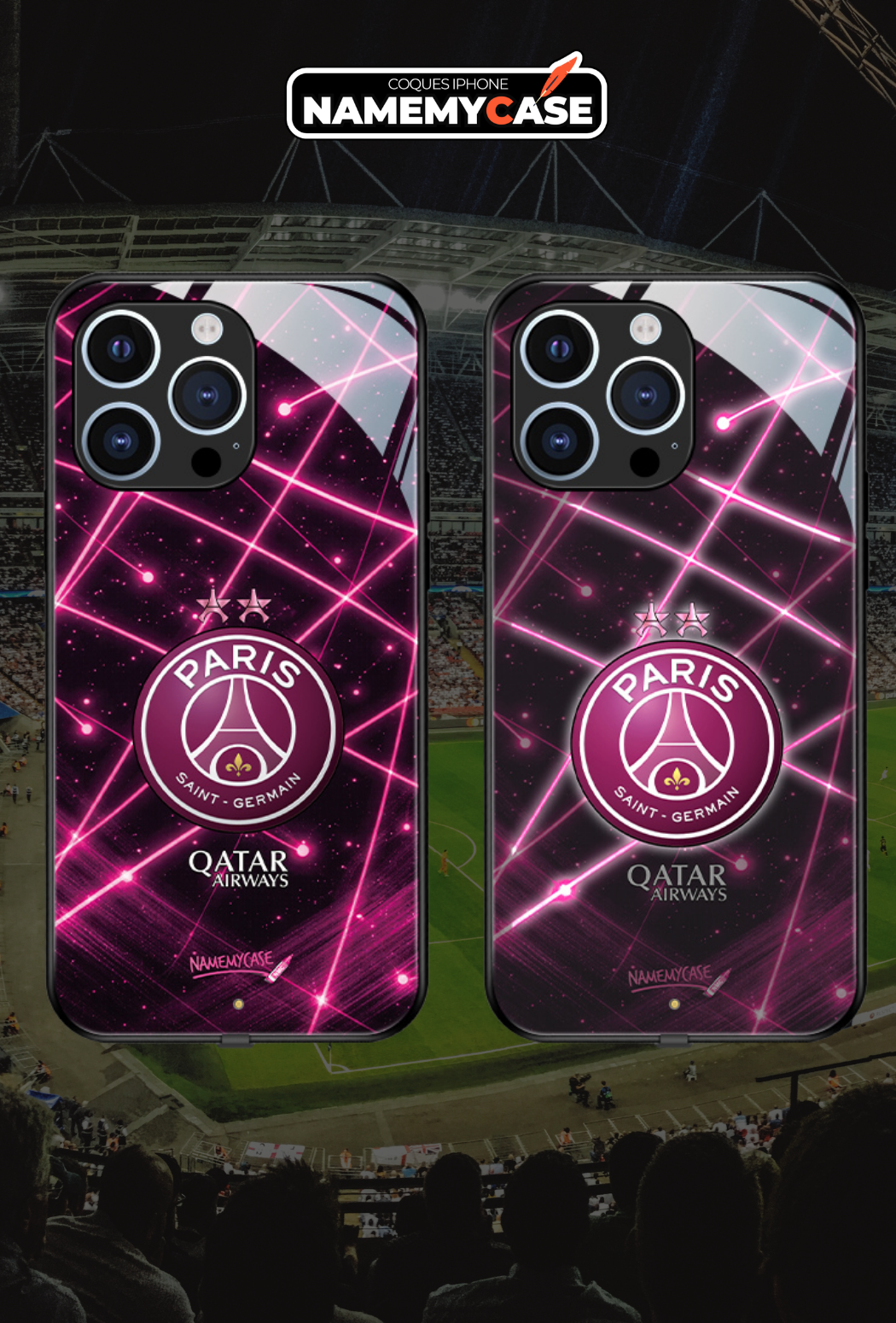 LED Light-Up iPhone Case - PSG Pulsion jersey