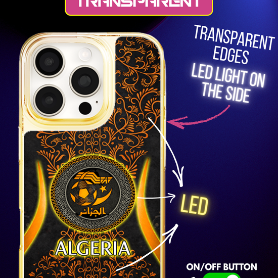 LED Light-Up iPhone Case- Algeria Orange