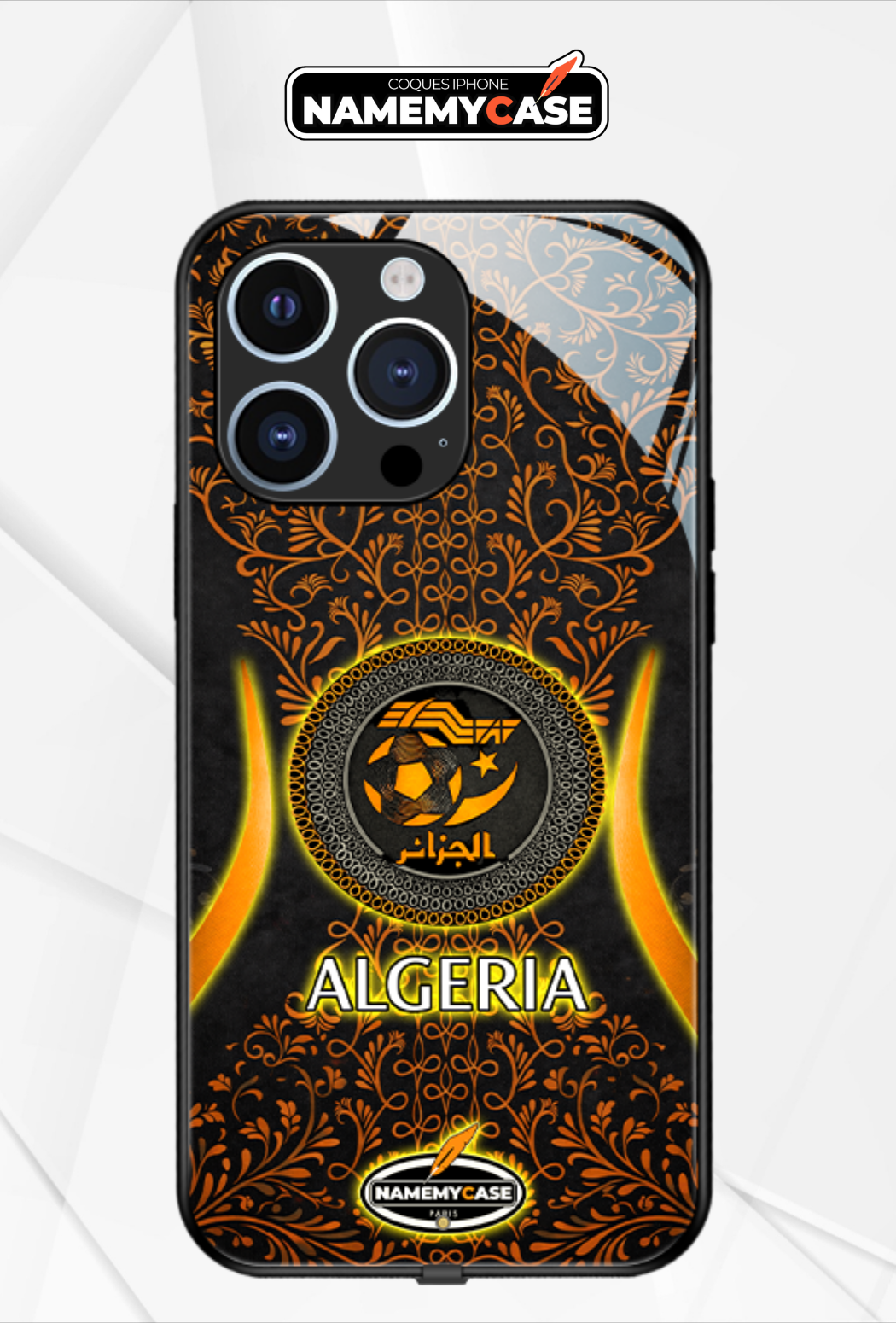 LED Light-Up iPhone Case- Algeria Orange