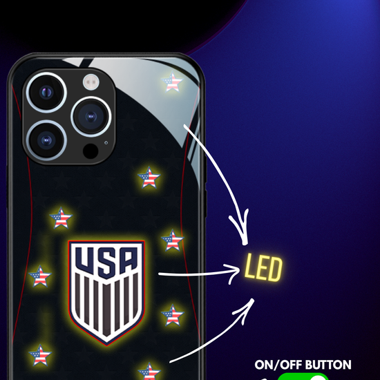 LED Light-Up iPhone Case - USA Black Edition World Cup Jerseys