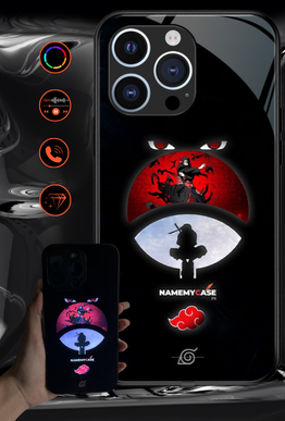 LED Light-Up iPhone Case - Red moon Itachi | Naruto