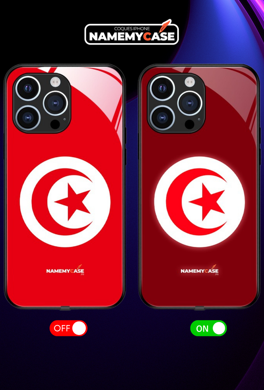 LED Light-Up iPhone Case - Tunisia Flag