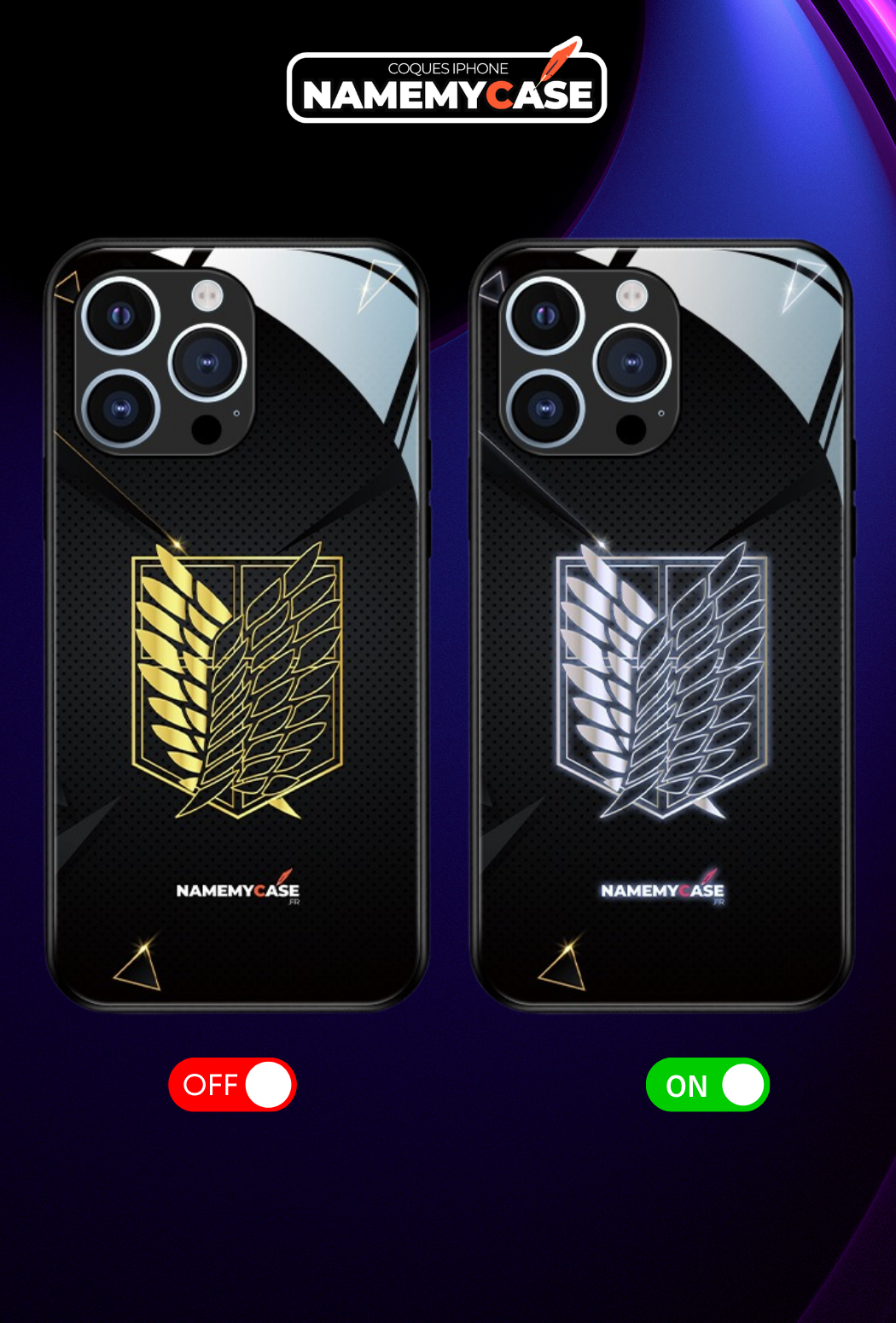 LED Light-Up iPhone Case – Wings of Freedom | Attack on Titan