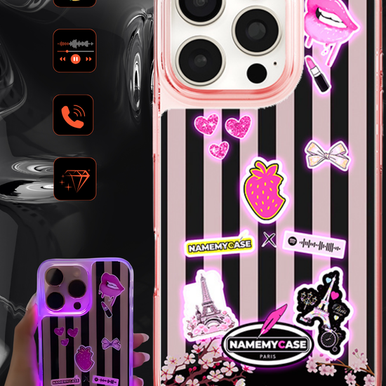 LED Light-Up iPhone Case - Paris Love