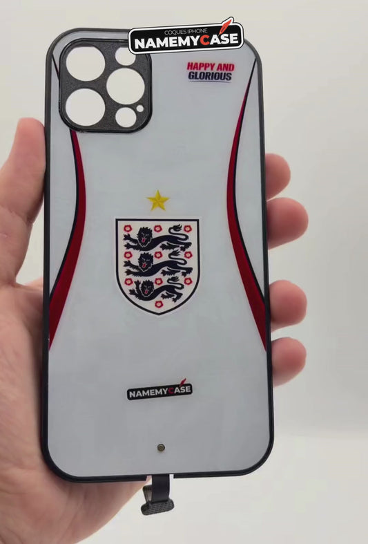 LED Light-Up iPhone Case - White England World Cup Jerseys