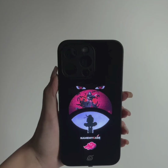 LED Light-Up iPhone Case - Red moon Itachi | Naruto